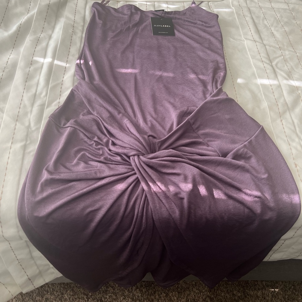 JLUXLABEL Grape New Flame Slinky Skirt Set in XXL